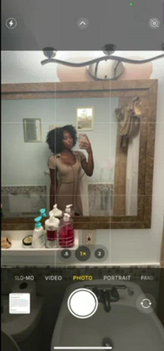 Ebony Nude Selfie clip