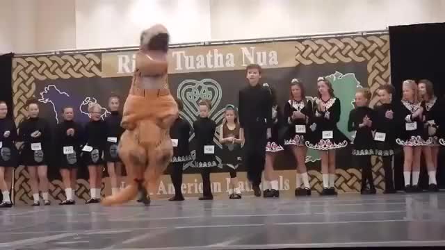 This Irish Dancing Dinosaur is the true lord of the dance.