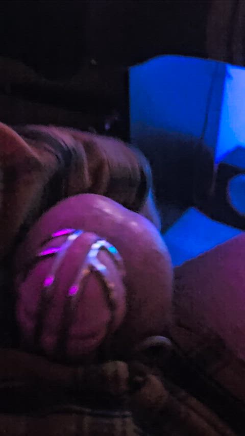 amateur anal caged chastity dildo huge dildo male masturbation masturbating nsfw