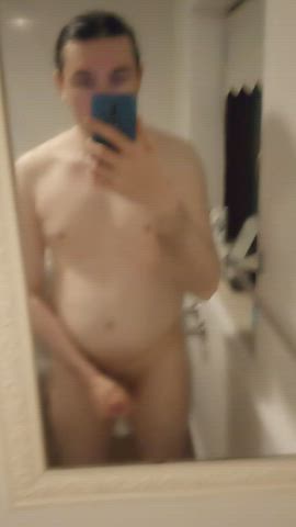 amateur cock gay homemade masturbating mirror selfie clip