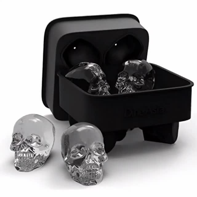 skull ice cube mold tray
