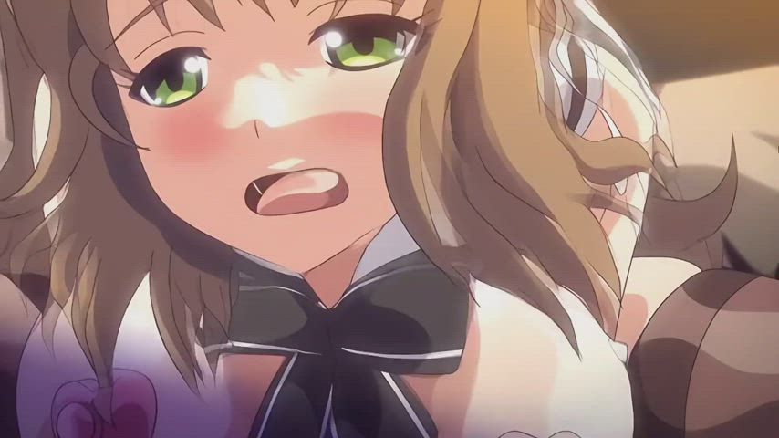 ahegao animation anime cum on tits forced hardcore hentai titty fuck clip