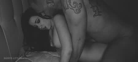 Brunette Hardcore Tattoo clip