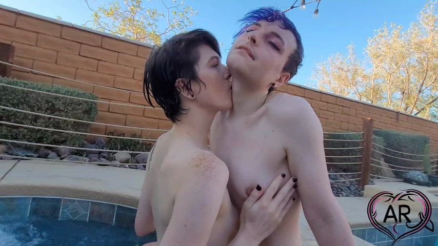 amateur autumn rain hot tub pool tgirl trans trans woman trans girls transexual transgender