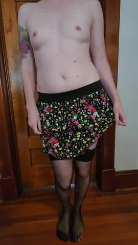 amateur cute flashing garter belt homemade onlyfans shaved pussy skirt stockings