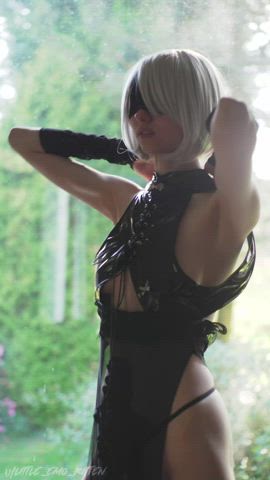 Do you like my 2B cosplay? ❤ Check out my 2B solo and fuck videos! OF discount