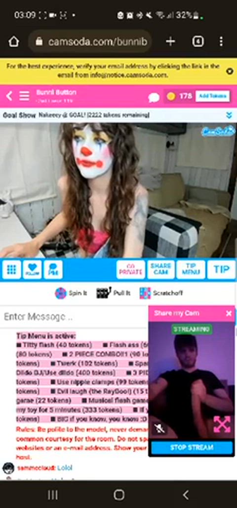 Big Dick CFNM Clown Girl Cock Shock Porn GIF by isityouorme