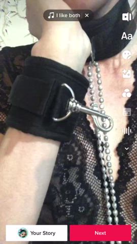 bondage choker lingerie clip