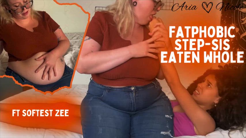 {video} Annoying step sis swallowed whole for being rude! 