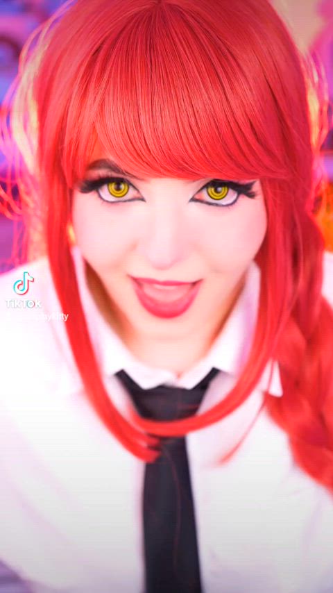 anime cosplay costume dancing demon hentai redhead sexy tiktok clip