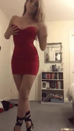 Red-dress-and-high-heels