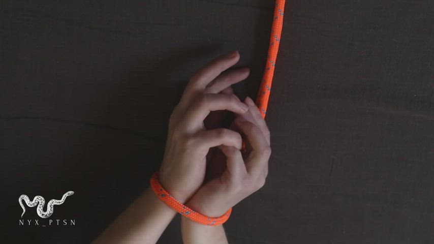 Belly Button Bondage Rope Play clip