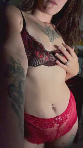 brunette lingerie tease tattedphysique clip