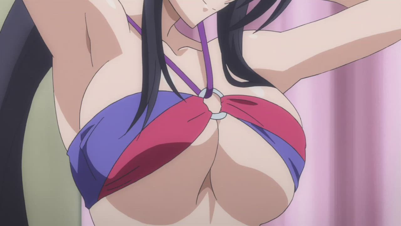 Anime Big Tits Bouncing Tits Ecchi Jiggling Swimsuit clip