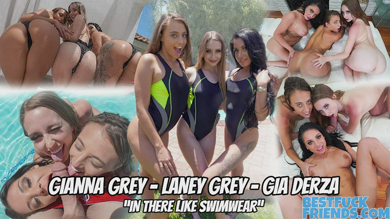 Cumshot Cumswap Foursome Gia Derza Laney Grey Pool clip