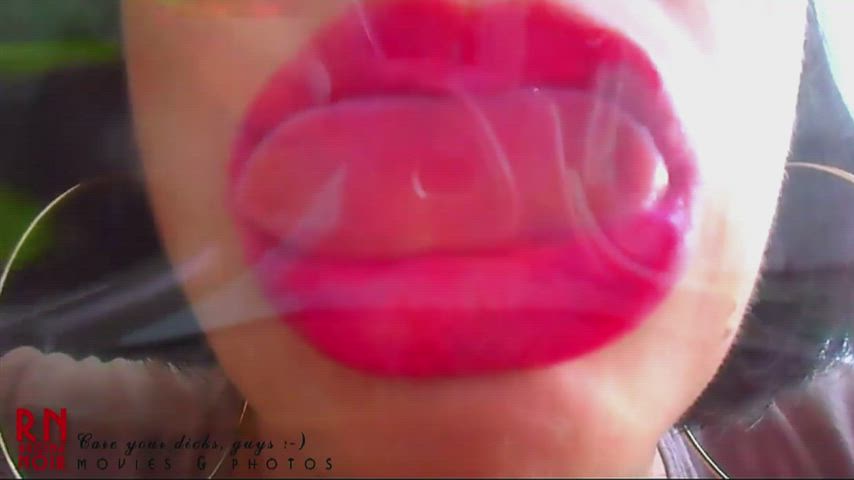 Close Up Girls Lips Lipstick Fetish by Regina Noir