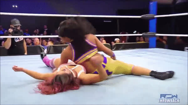 brunette mexican wrestling pink hair clip