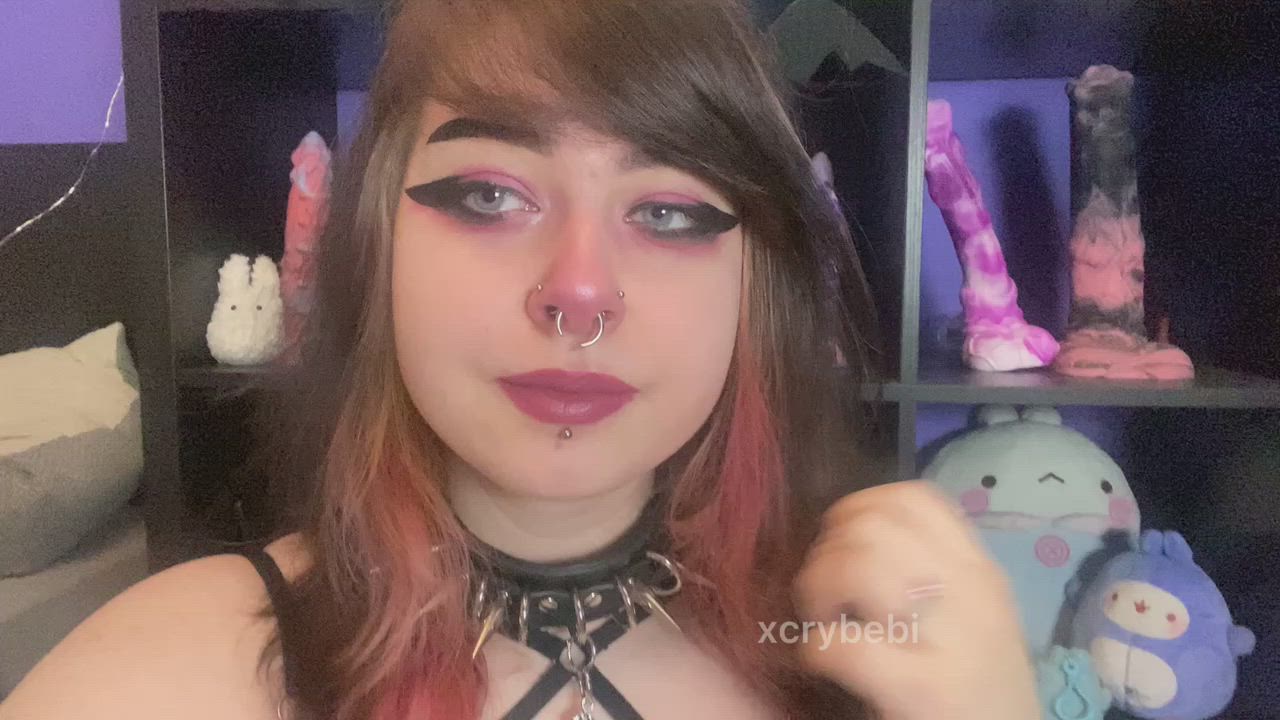 Amateur Bad Dragon Big Tits Goth OnlyFans Porn GIF by xcrybebi