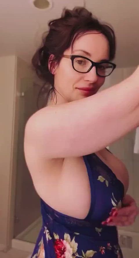 big nipples big tits erect nipples glasses huge tits milf natural tits nipple play