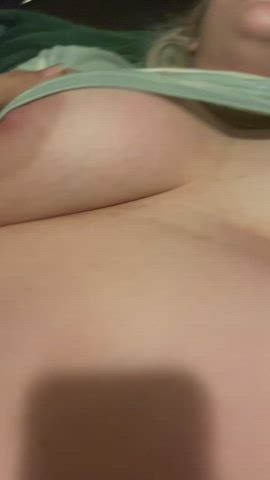 I love when he edges me with his cock and squeezes my nipples
