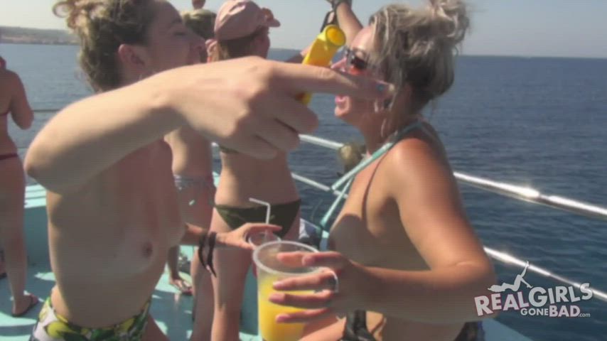 Boat Party Public Topless clip