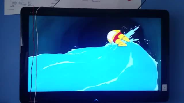 The Simpsons homer Stuck on the waterslide