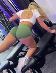Ass Blonde Gym Workout Yoga Pants clip