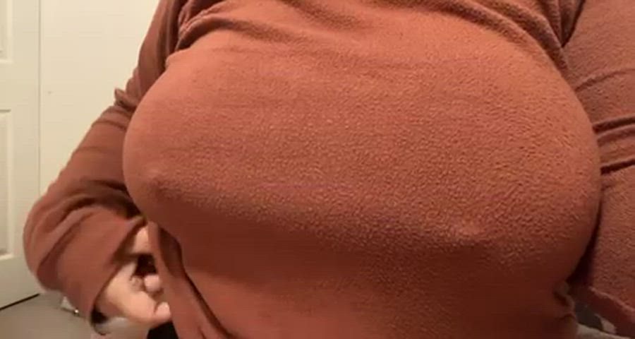 Cozy sweater + titty drop