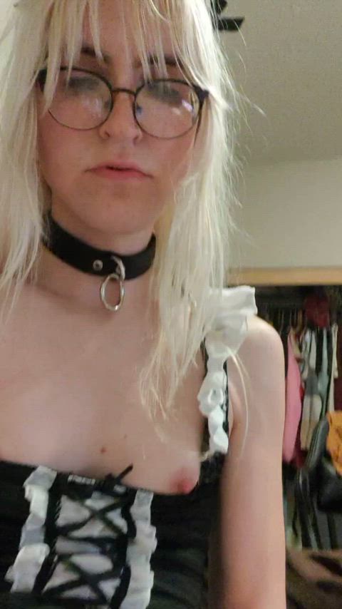 blonde boobs cock cum cute homemade maid masturbating petite trans trans woman trans