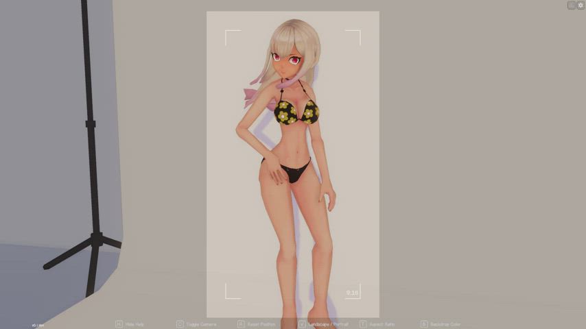 anime bikini model clip