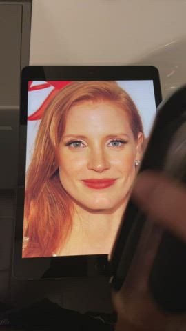 celebrity cum jessica chastain tribute clip