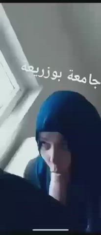 crazy Blowjob College Hijab girl 🔥