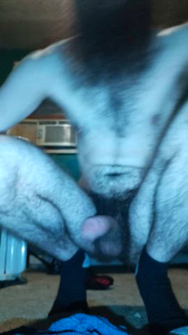 Any guys want to drink from my hairy cock?