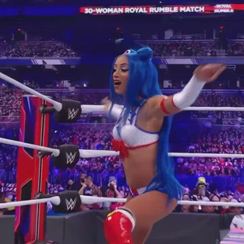 Ass Bouncing Celebrity Costume Flexible Wrestling clip