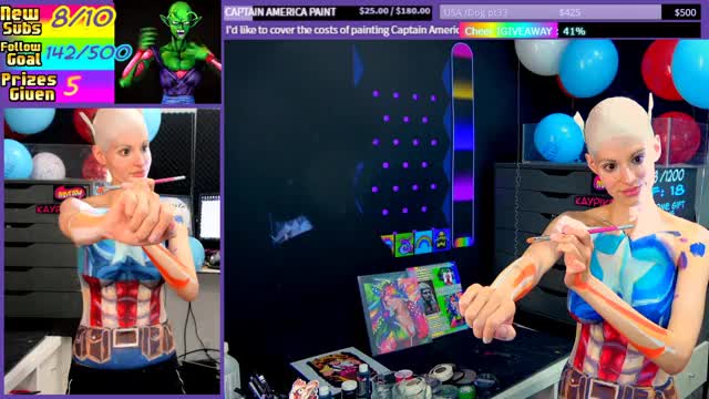 Twitch finally allowed Kay Pike Fashion to paint topless