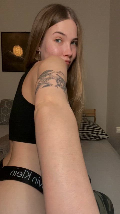 Ass Ass Shaking Asshole AssholeBehindThong Big Ass Blonde Cute OnlyFans Porn GIF