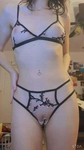 would you fuck me with or without the lingerie?
