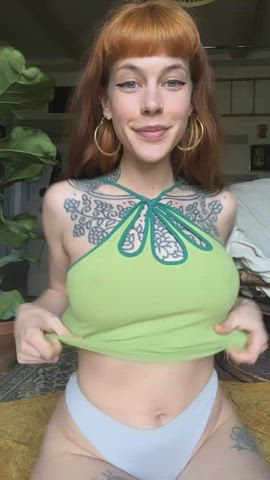 redhead tattoo tits amateur-girls selfie clip