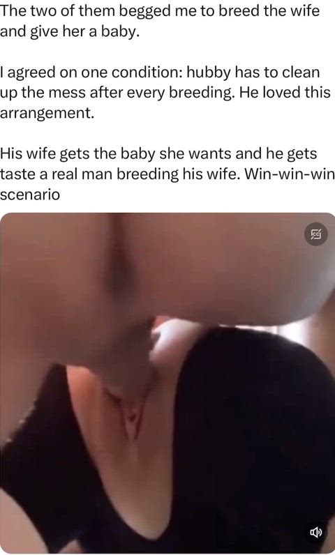 Breeding his wife and letting him taste after