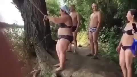 Rope swing fail