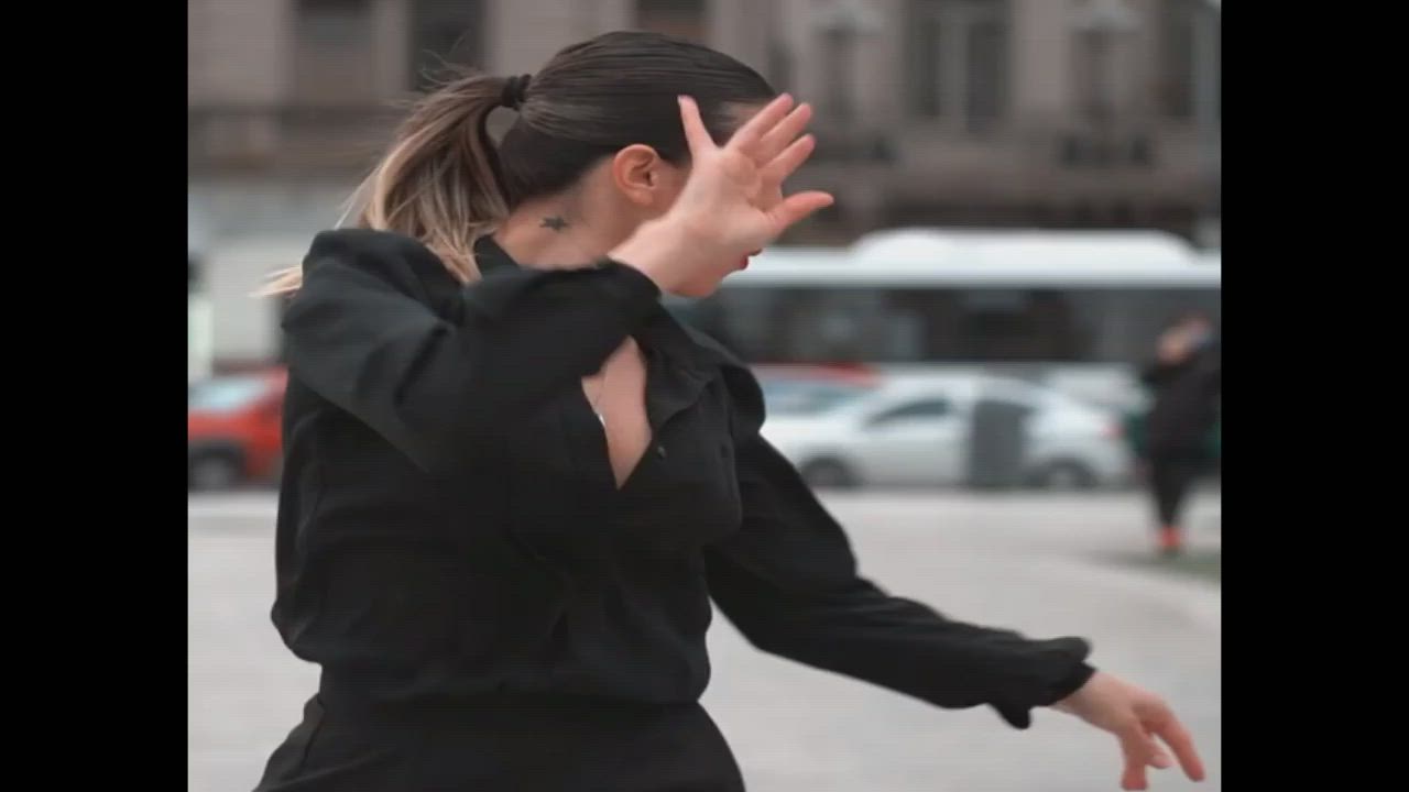 Argentinian Dancing Dress Public Stockings Striptease clip