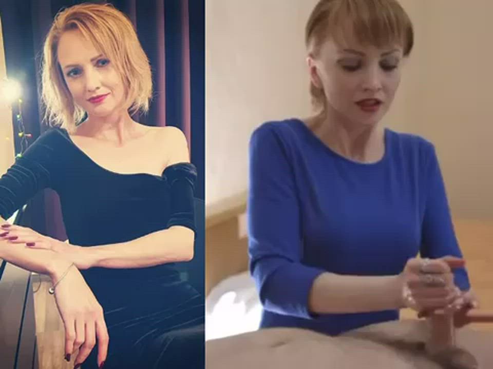 Casual pictures and handjob video collage