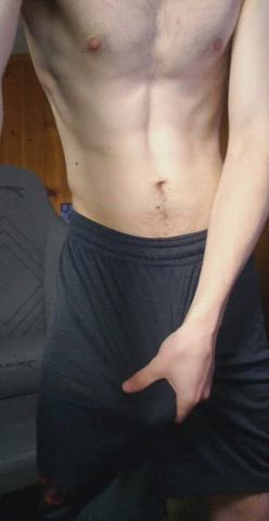 Hope sis doesnt catch me showing off my fat cock