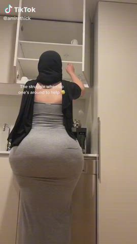 amateur arab big ass hijab homemade jiggling tiktok clip