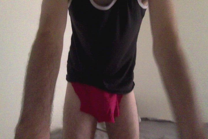 swinging my dick in ripped boxers