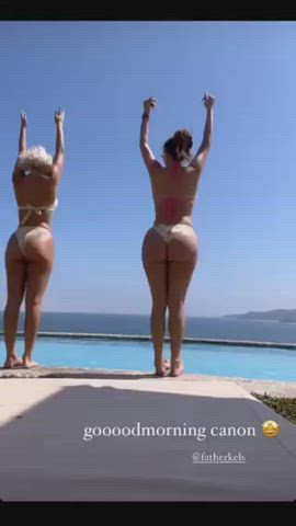 ass fake ass fake boobs fake tits latina swimming pool clip