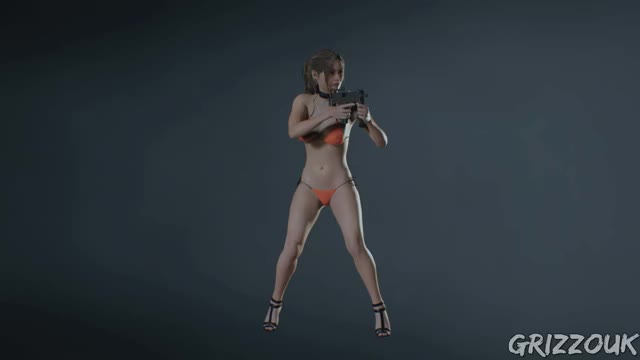Sexy Orange Bikini Claire Redfield Mod - Resident Evil 2 Remake 4K PC Mod