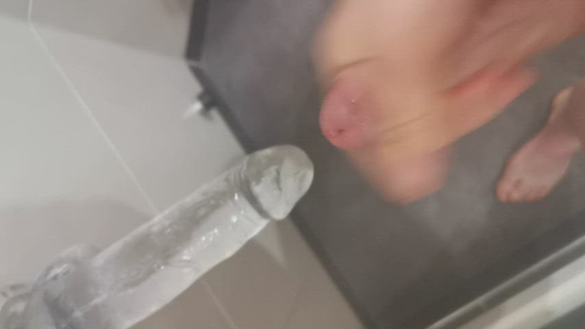 cum cumshot dildo dripping jerk off trans woman clip