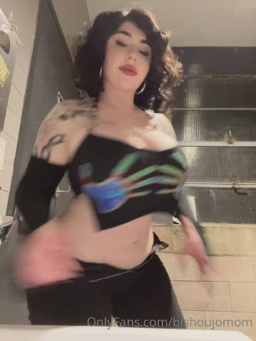 ass bathroom booty fake ass fake boobs fake tits jiggling pawg thick clip