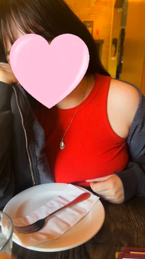 amateur big tits boobs first time flashing public tits clip